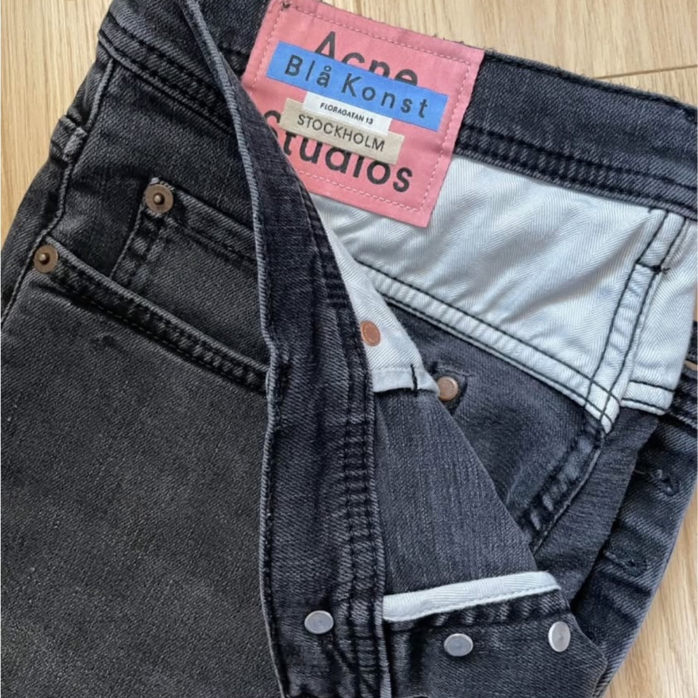 Acne Studios Blå Konst “North” Black Denim Jeans – Size 30/32